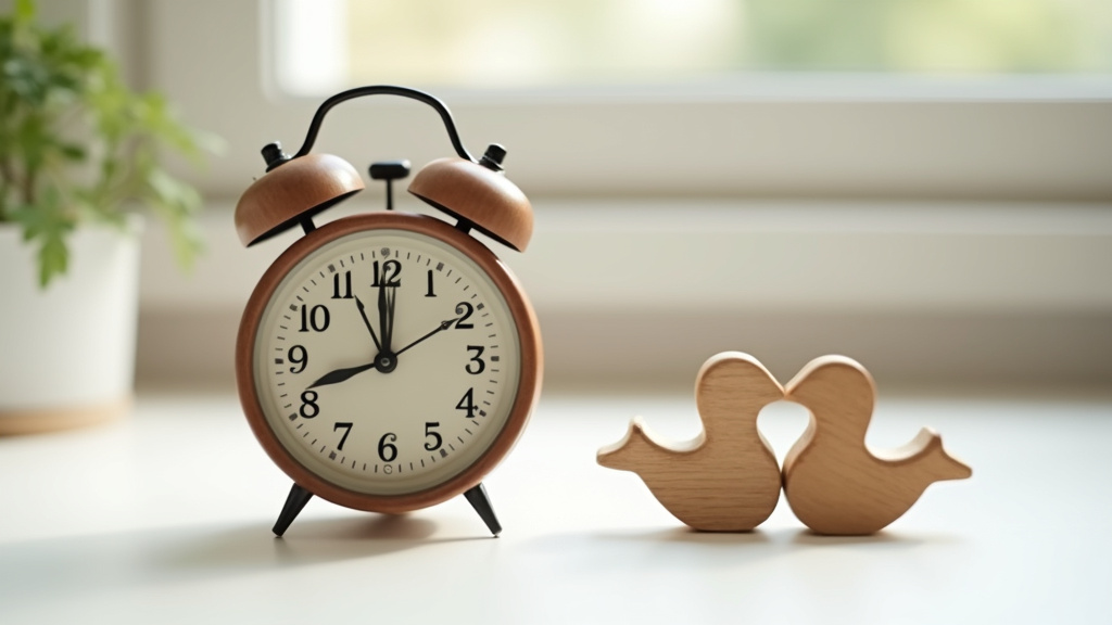 Horloge numérique affichant 16h16 avec un fond symbolique d'amour et de spiritualité