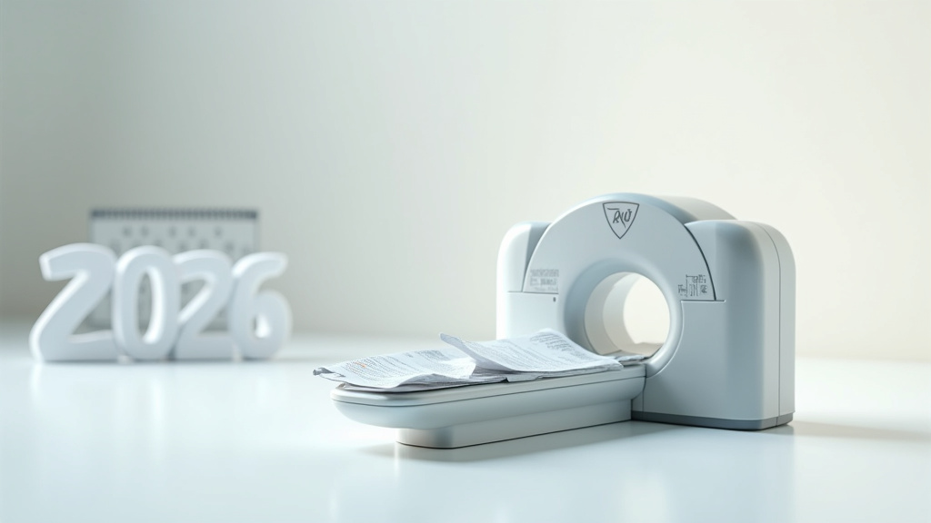 Patient en position dans machine IRM - examen médical