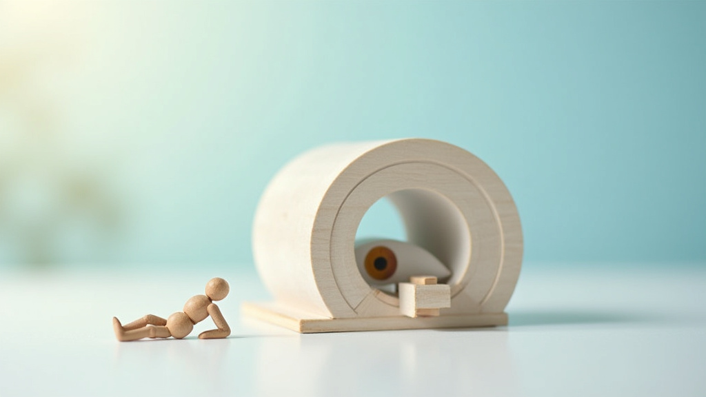 Machine IRM moderne avec patient en position pour examen orbitaire