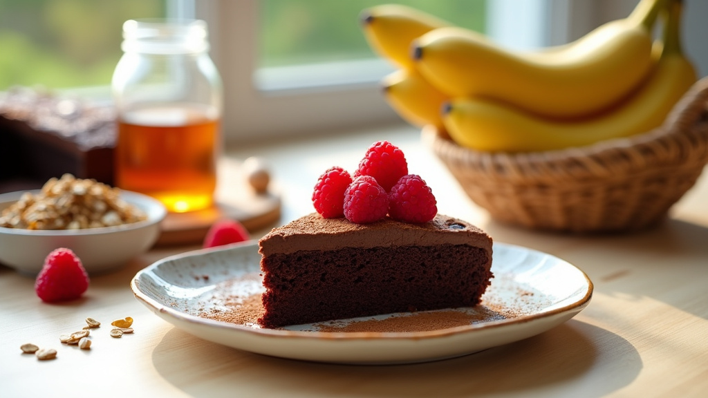 Gâteau healthy moelleux avec fruits rouges et amandes