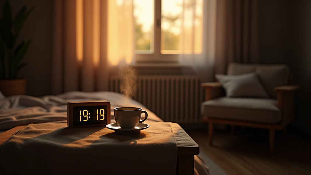 Femme buvant un thé calmement, symbolisant un moment de pause et de bien-être