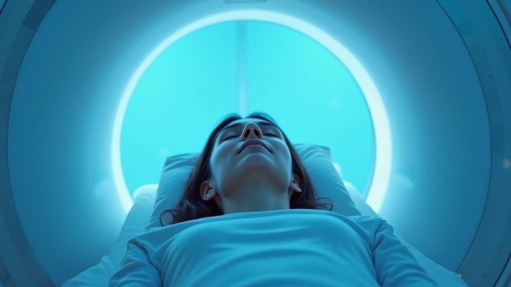 Antenne de tête utilisée pour les examens IRM cérébraux, vue rapprochée