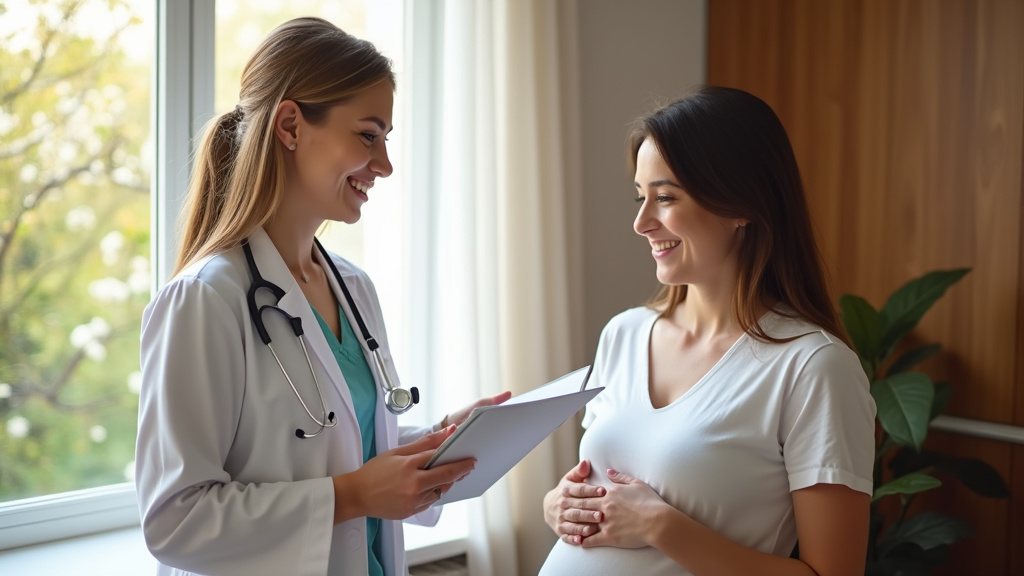 Gynécologue en consultation avec une patiente dans un cadre moderne