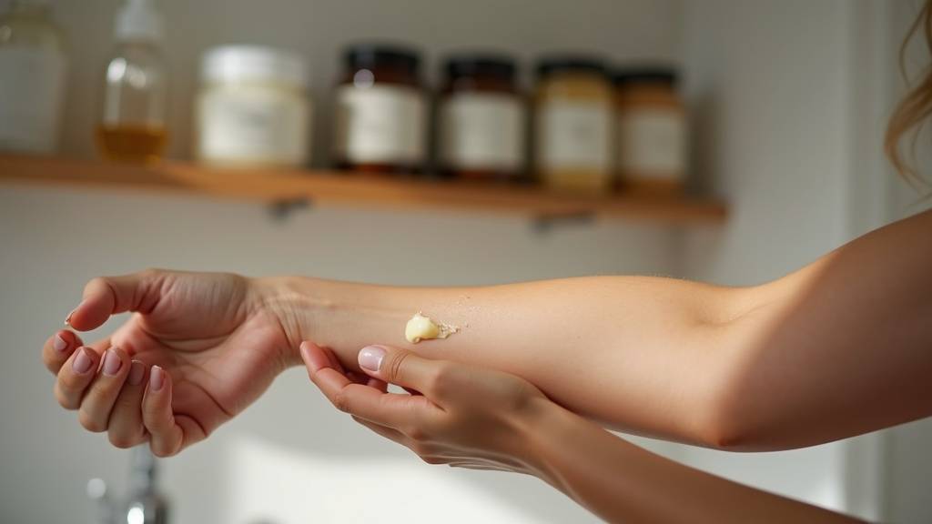 Texture de la crème Émollient Pomad Paris appliquée sur la peau