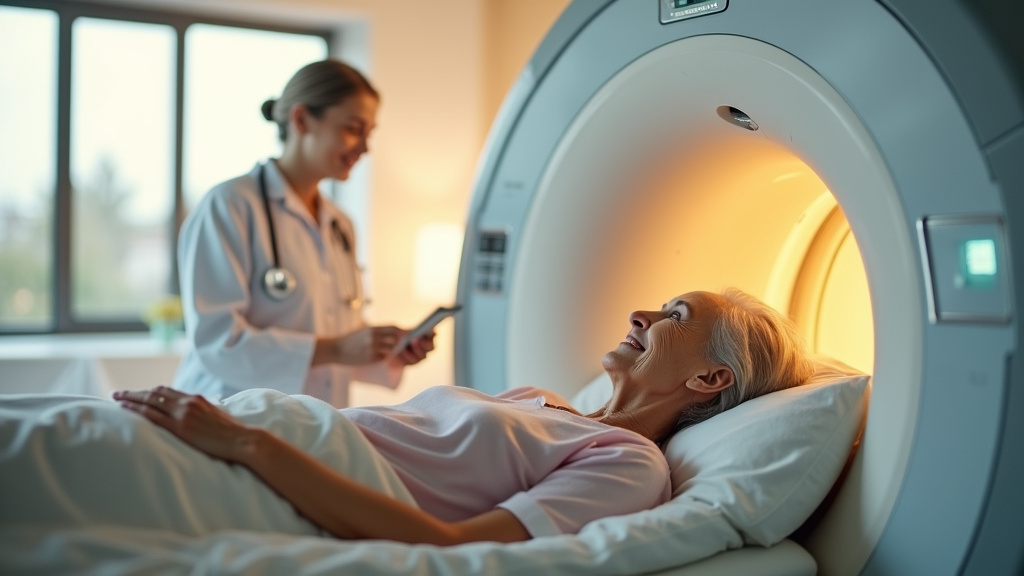 Accueil senior adapté - imagerie médicale bienveillante pour personnes âgées